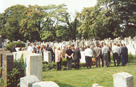 Family and friends pay their respects at Herb's funeral in Queens, NY