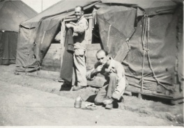 Herb in front of his barracks. Probably China.