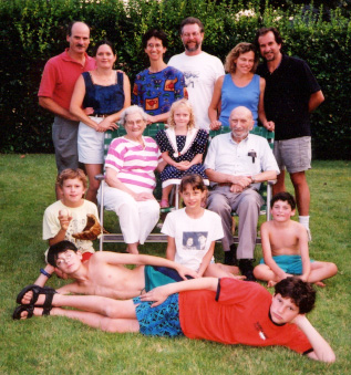The Last Picture. At a loud and joyous backyard picnic three days before surgery. Levittown, August 26, 2000