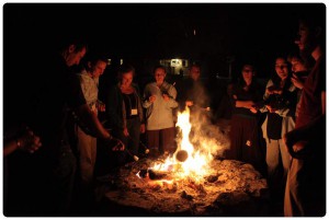 The bonfire. Family members made s’mores and watched the flickering flames until the wee hours of the morning.